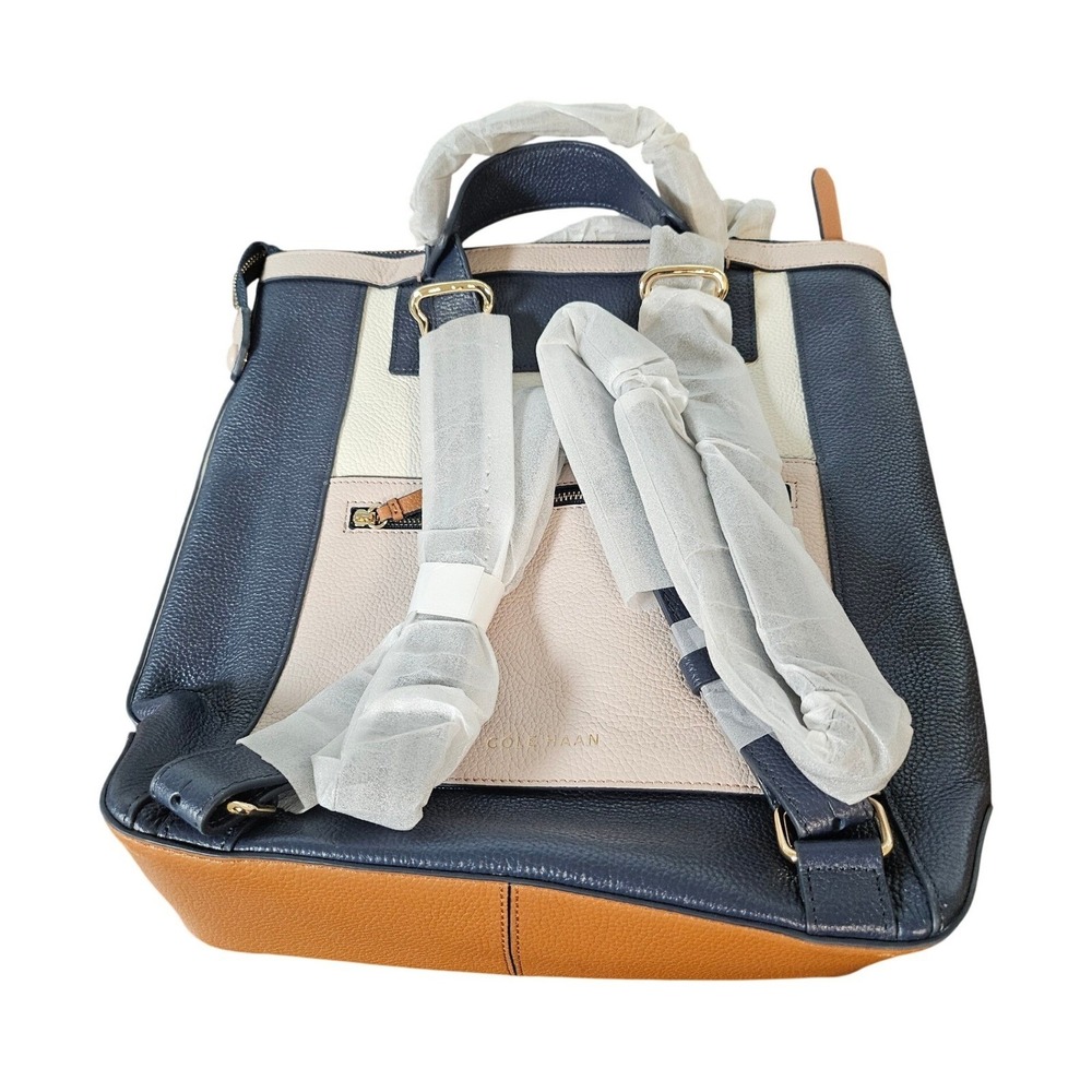 Cole Haan Small Grand Ambition Backpack Womens Colorblock Leather Convertible - Picture 5 of 12